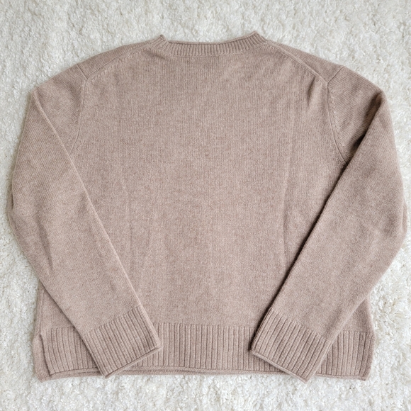 NWT Quince 100% Cashmere Boxy Crewneck Sweater, Oatmeal Beige, M - Picture 9 of 9
